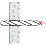 fischer Taco metálico para cavidades HM 6x65 S, Pasador plateado