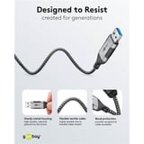 goobay Cable adaptador Ethernet USB-A 3.2 Gen1 > RJ-45, Slim negro/Gris