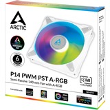 ARCTIC P14 PWM PST A-RGB, Ventilador blanco