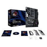 ASRock B550 PG Riptide AMD B550 Zócalo AM4 ATX, Placa base gris oscuro, AMD, Zócalo AM4, AMD Ryzen™ 3, AMD Ryzen™ 5, AMD Ryzen™ 7, 3rd Generation AMD Ryzen™ 9, AMD Ryzen 9 5th Gen, DDR4-SDRAM, 128 GB, DIMM