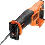 BLACK+DECKER Black+Decker Li-Ion Akku-Säbelsäge (18V, 22 mm Hublänge, max. 110 mm Schnitttiefe, flexibler Sägeschuh, ergonomische Griffgummierung, ohne Akku und Ladegerät) BDCR18N, Sierra de sable naranja/Negro, 22 mm Hublänge, max. 110 mm Schnitttiefe, flexibler Sägeschuh, ergonomische Griffgummierung, ohne Akku und Ladegerät) BDCR18N