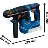 Bosch GBH 18V-18 X Professional SDS Plus, Martillo perforador azul/Negro, SDS Plus, 1,8 cm, 1,5 J, 6 - 10 mm, 19 m/s², 1,5 m/s²