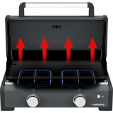 Campingaz Plancha Onyx 2, Placa de la parrilla negro