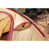 Coleman Darwin 4 Plus Summer, Tienda de campaña beige/Rojo oscuro