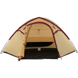 Coleman Darwin 4 Plus Summer, Tienda de campaña beige/Rojo oscuro
