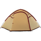 Coleman Darwin 4 Plus Summer, Tienda de campaña beige/Rojo oscuro