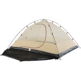 Coleman Darwin 4 Plus Summer, Tienda de campaña beige/Rojo oscuro