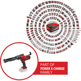 EINHELL Power X-Change pistola de cartuchos de batería TE-SG 18/10 Li - Solo, 18 Voltios rojo/Negro