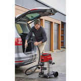 EINHELL TE-VC 36/25 Li S-Solo (2x 18Volt), Aspiradora en húmedo y en seco rojo/Acero fino