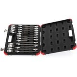 GEDORE Juego de puntas de destornillador y llave de vaso rojo, 1/2", Llave de tubo negro/Rojo