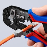 KNIPEX Pinza de engaste para conectores Western, Crimpadora azul/Rojo