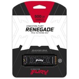 Kingston FURY FURY Renegade M.2 500 GB PCI Express 4.0 3D TLC NVMe, Unidad de estado sólido negro, 500 GB, M.2, 7300 MB/s