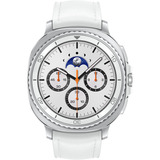 Samsung Galaxy Watch 8 Classic 3,3 cm (1.3") AMOLED 46 mm Digital 438 x 438 Pixeles Pantalla táctil 4G Plata Wifi GPS (satélite), SmartWatch blanco, 3,3 cm (1.3"), AMOLED, Pantalla táctil, 64 GB, GPS (satélite), 63,5 g