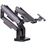 Thermaltake Brazo para monitor de juego RGB dual, Soporte de monitor negro