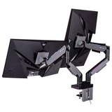 Thermaltake Brazo para monitor de juego RGB dual, Soporte de monitor negro