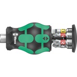 Wera Kraftform Kompakt Stubby Magazin 2 Bit-Satz, Conjuntos de bits negro/Verde