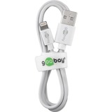 goobay 54600 cable de conector Lightning 1 m Blanco blanco, 1 m, Lightning, USB A, Macho, Macho, Blanco