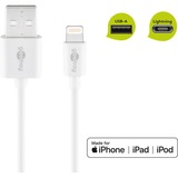 goobay 54600 cable de conector Lightning 1 m Blanco blanco, 1 m, Lightning, USB A, Macho, Macho, Blanco