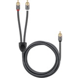 goobay Cable Y Cinch Plus negro/Plateado