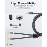 goobay Cable Y Cinch Plus negro/Plateado