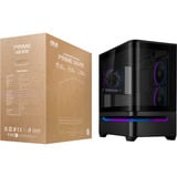 ASUS PRIME AP202 ARGB Midi Tower Negro, Cajas de torre negro, Midi Tower, PC, Negro, micro ATX, Mini-ITX, Multi, 17,5 cm