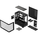 ASUS PRIME AP202 ARGB Mini Tower Negro, Cajas de torre negro, Mini Tower, PC, Negro, micro ATX, Mini-ITX, Metal, Juego