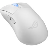 ASUS ROG Keris II Ace Wireless AimPoint White ratón Juego mano derecha RF Wireless + Bluetooth + USB Type-A Óptico 42000 DPI, Ratones para gaming blanco, mano derecha, Óptico, RF Wireless + Bluetooth + USB Type-A, 42000 DPI, Blanco