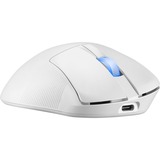 ASUS ROG Keris II Ace Wireless AimPoint White ratón Juego mano derecha RF Wireless + Bluetooth + USB Type-A Óptico 42000 DPI, Ratones para gaming blanco, mano derecha, Óptico, RF Wireless + Bluetooth + USB Type-A, 42000 DPI, Blanco