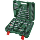 Bosch Juego de herramientas, 134 piezas, Kit de herramientas verde