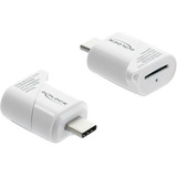 DeLOCK Lector de tarjetas USB-C Mini para MicroSD blanco