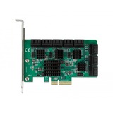 DeLOCK Tarjeta PCI Express x4 SATA de 16 puertos, Controlador 