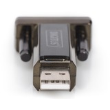 Digitus Adaptador en serie USB 2.0 negro, USB 2.0, D-Sub 9 Male, Negro