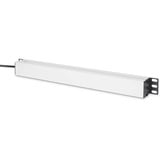 Digitus Regleta de enchufes 19" PDU con perfil de aluminio, 9 salidas, con fusible negro/Aluminio