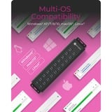 ICY BOX IB-HUB1720-U3 Negro, Hub USB negro, USB 3.2 Gen 1 (3.1 Gen 1) Type-A, Negro, Aluminio, Access, Poder, 0,8 m, China