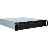 Inter-Tech 2U 2404L S-ATA Estante Negro, Gris, Servidor de vivienda negro, Estante, Servidor, Negro, Gris, micro ATX, Mini-ITX, Acero, 2U