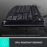 Logitech K120 Corded Keyboard teclado USB QWERTZ Alemán Negro negro, Completo (100%), Alámbrico, USB, QWERTZ, Negro
