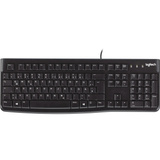 Logitech K120 Teclados negro, Completo (100%), Alámbrico, USB, QWERTZ, Negro
