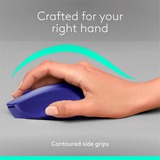 Logitech M330 SILENT PLUS, Ratón azul, mano derecha, Óptico, RF inalámbrico, 1000 DPI, Azul