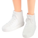 Mattel Muñeca Barbie Fashionista con top de jersey y falda plisada, Muñecos 