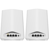 Netgear Orbi Pro WiFi 6 Mini AX1800 System 2-Pack (SXK30) Doble banda (2,4 GHz / 5 GHz) Wi-Fi 6 (802.11ax) Blanco 7 Interno, Punto de acceso Blanco, Interno, Poder, 250 m², Doble banda (2,4 GHz / 5 GHz), Wi-Fi 6 (802.11ax)