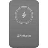 Verbatim Charge 'n' Go Polímero de litio 10000 mAh Cargador inalámbrico Gris, Banco de potencia gris, 10000 mAh, Polímero de litio, Quick Charge 3.0, Cargador inalámbrico, Gris