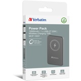 Verbatim Charge 'n' Go Polímero de litio 10000 mAh Cargador inalámbrico Gris, Banco de potencia gris, 10000 mAh, Polímero de litio, Quick Charge 3.0, Cargador inalámbrico, Gris