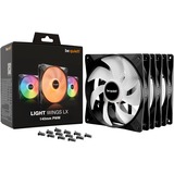 be quiet! LIGHT WINGS LX 140mm PWM 3-Pack Black Carcasa del ordenador Ventilador 14 cm Negro 3 pieza(s) negro, Ventilador, 14 cm, 1200 RPM, 95 m³/h, Negro