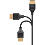 goobay Cable HDMI de alta velocidad delgado con Ethernet, 4K @ 60Hz negro