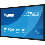 iiyama T4329AS-B1AG pantalla para PC 108 cm (42.5") 3840 x 2160 Pixeles 4K Ultra HD LED Pantalla táctil Negro, Monitor LED negro (mate), 108 cm (42.5"), 3840 x 2160 Pixeles, 4K Ultra HD, LED, 6,5 ms, Negro
