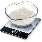 Beurer Báscula de cocina KS 34 XL acero inoxidable Comfort, Balanza de cocina acero fino/Negro