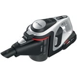 Bosch Serie 8 BSS82SIL1 aspiradora de pie y escoba eléctrica Aspiradora escoba Batería Secar Sin bolsa Negro, Plata 5 Ah, Aspirador vertical blanco, Aspiradora escoba, Sin bolsa, Negro, Plata, Secar, Filtrado, Suelo duro, Alfombra, Escalones, Tapicería