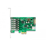 DeLOCK Tarjeta PCI Express x1 con 6 x USB externos + 1 x USB interno 5, Controlador USB 
