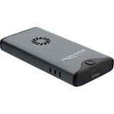 DeLOCK USB-C 40 Gbps para SSD M.2 NVMe PCIe con ventilador, Caja de unidades gris/Negro