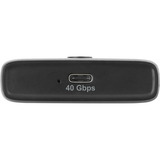 DeLOCK USB-C 40 Gbps para SSD M.2 NVMe PCIe con ventilador, Caja de unidades gris/Negro